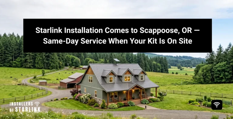 Professional and certified starlink installation in Scappoose, OR.