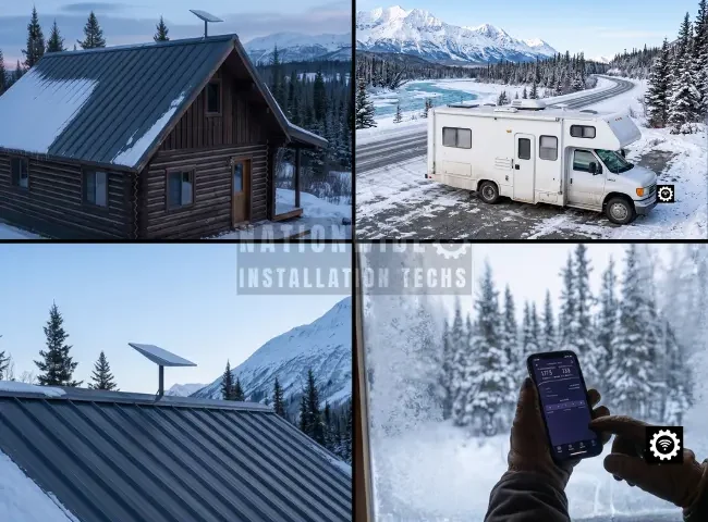 Certified Starlink installation technicians in AK — professional, insured Starlink installation across all 19 Alaska boroughs.