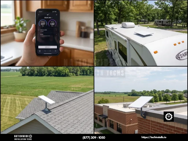 Professional, insured Starlink installers in Illinois — speed test, RV, residential, and commercial installs across the Prairie State.