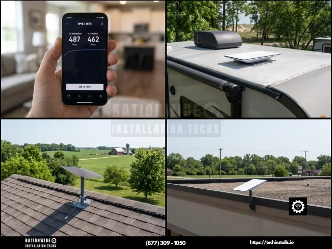 Professional, insured Starlink installers in Indiana — speed test, RV, residential, and commercial installs across the Hoosier State.