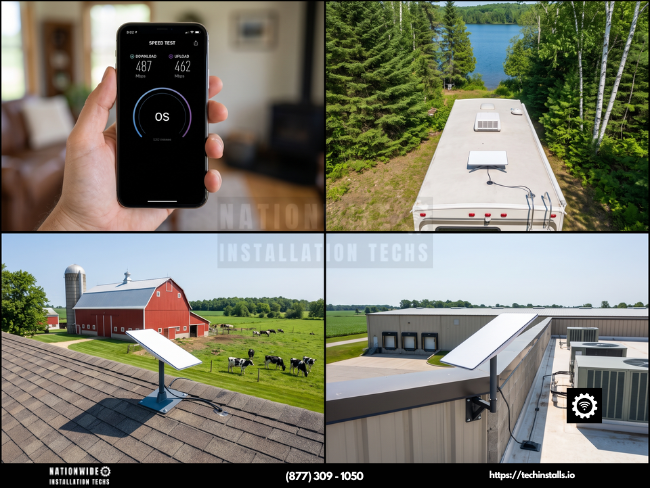 Professional, insured Starlink installers in Wisconsin — speed test, RV in the Northwoods, dairy-farm residential, and Fox Valley commercial installs across America's Dairyland.